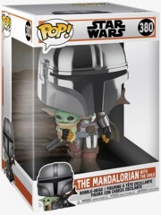 Funko POP #380 Star Wars Mandalorian with Child 10 Inch Figure